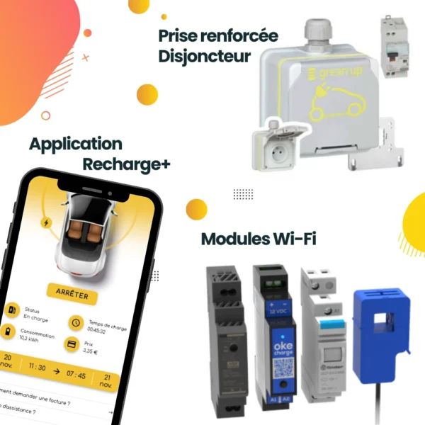 Prise renforcée connectée Wi-Fi 3,7 kW